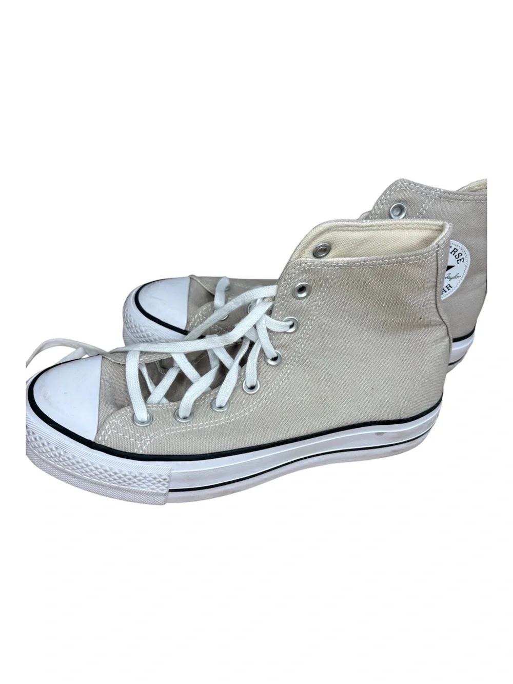 Converse Chuck Taylor All Star Lift Hi Platform sneakers tan size 7.5